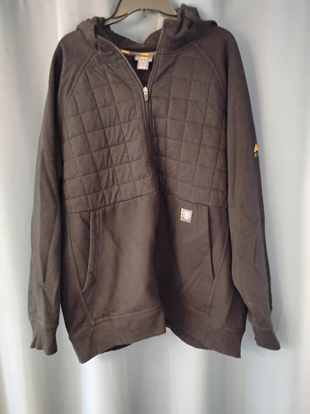 Ariat Rebar Regulator Hoodie Mens XXL Black Quilted Insulated Full Zip Jacket